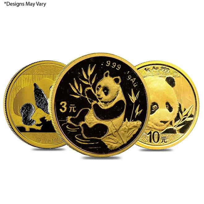 Chinese 1 gram Gold Panda .999 Fine (Random Year, Not Sealed)