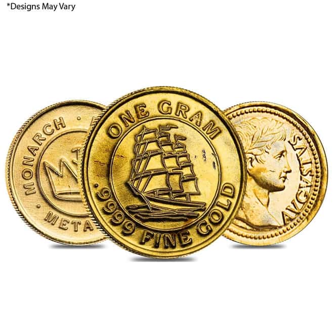 1 gram Generic Gold Round .999+ Fine (Secondary Market)