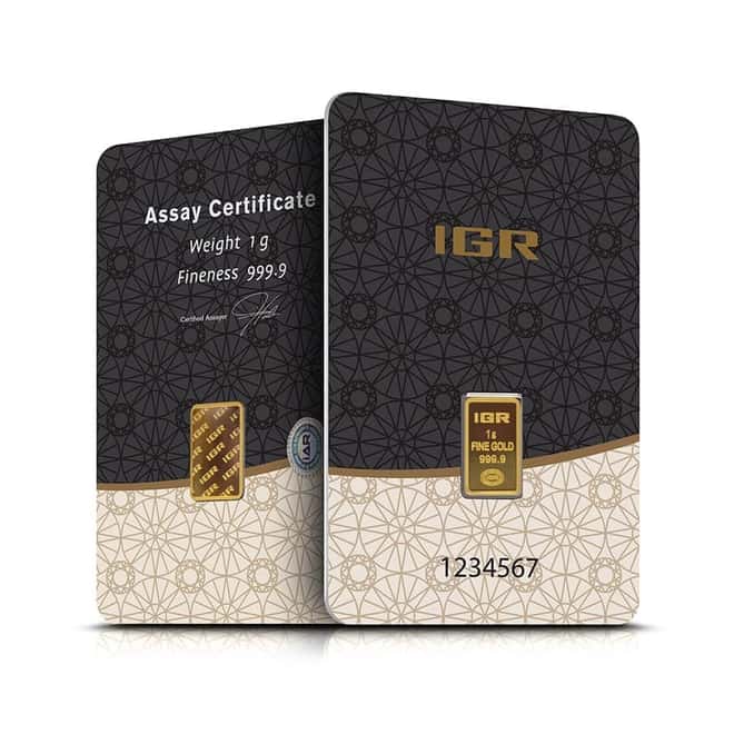 Lot of 20 - 1 gram Istanbul Gold Refinery (IGR) Bar .9999 Fine (In Assay)