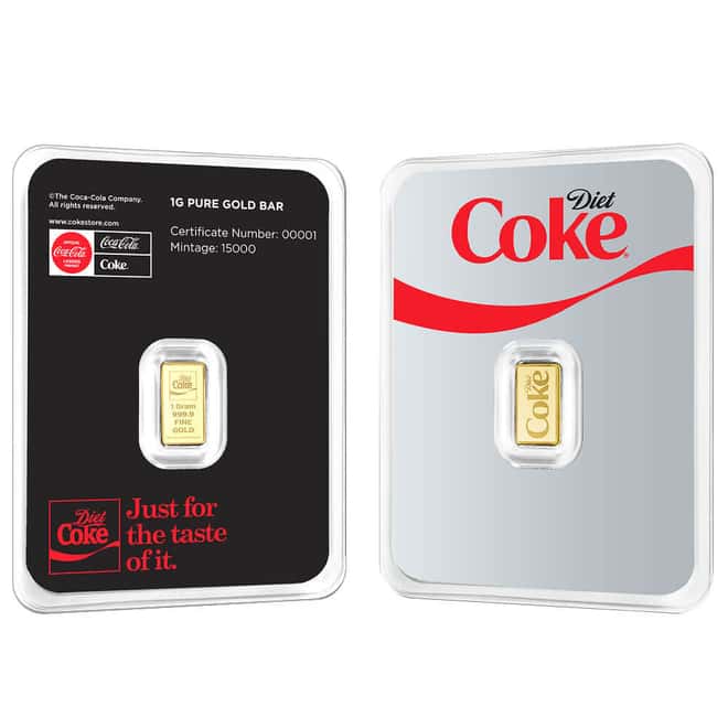 1 Gram PAMP Suisse Diet Coke® Gold Bar .9999 Fine (in TEP)
