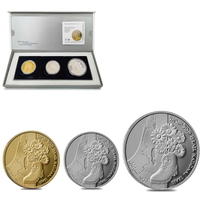 2010 Israel Gold/Silver The Israel National Trail 3-Coin Set (w/Box & COA)