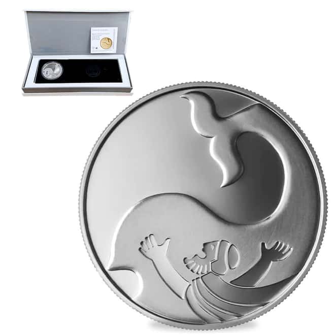 2010 Israel Jonah in the Whale Proof Silver Coin (w/Box & COA)