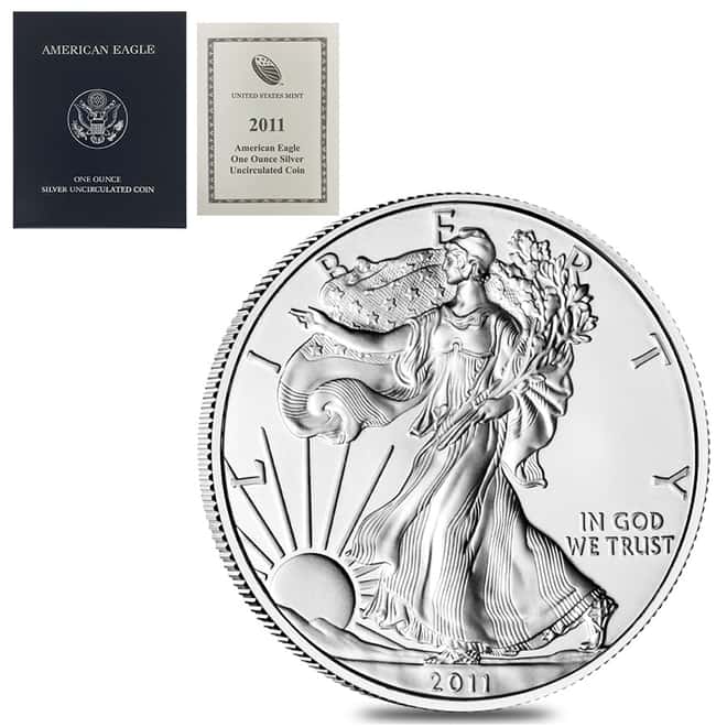 2011-W 1 oz Burnished Silver American Eagle $1 Coin (w/Box & COA)