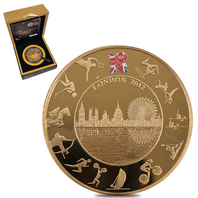 2012 Great Britain 5 Pounds London Olympics Proof Gold Coin