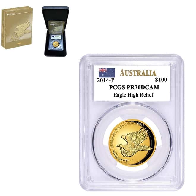 2014 1 oz Proof Gold Australian Wedge-Tailed Eagle Perth Mint PCGS PF 70 DCAM (John M. Mercanti)