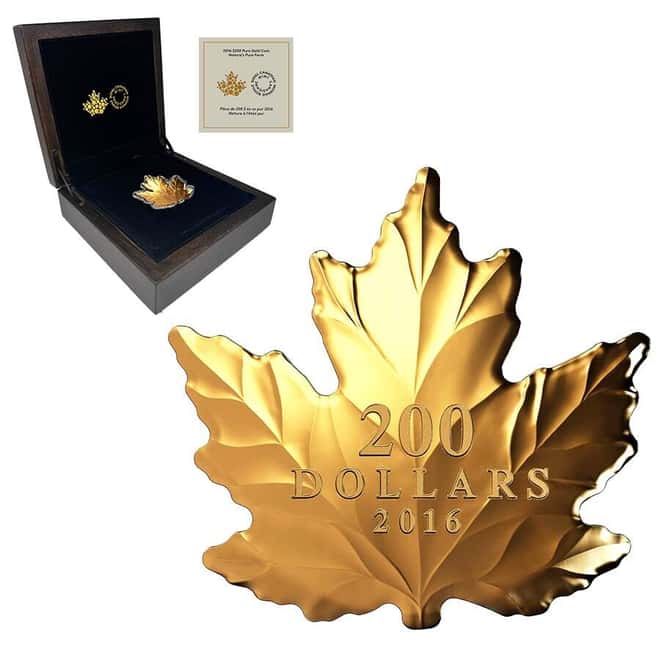 2016 Canada 1 oz Maple Nature's Pure Form Gold Coin (w/Box & COA)
