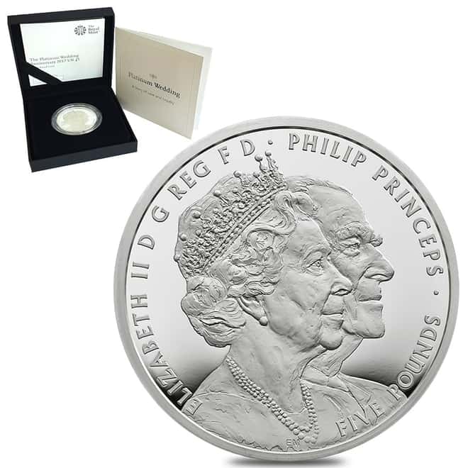 2017 GB Proof The Platinum Wedding Anniversary Silver Coin