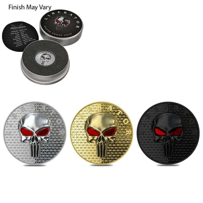 2021 1 oz Dark Side One Soul Liberator Ultra High Relief Proof Silver Round