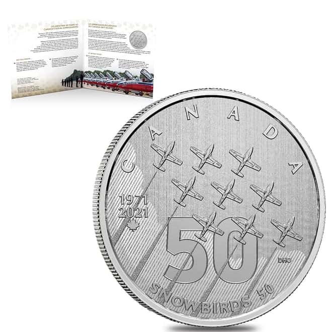 2021 Canada 7.96 gram Silver The Snowbirds - Moments to Hold Coin .9999 Fine