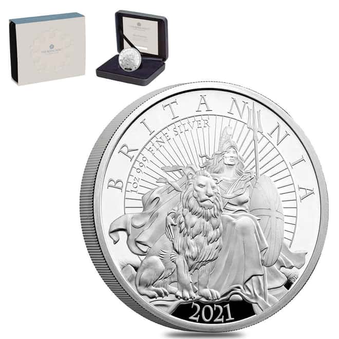 2021 Great Britain 1 oz Proof Silver Britannia Coin .999 Fine