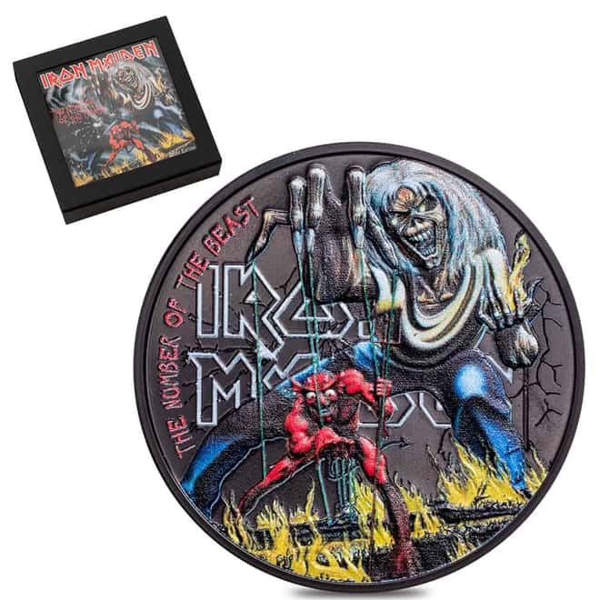 2022 Cook Islands 1 oz Iron Maiden The Number of the Beast Silver Coin