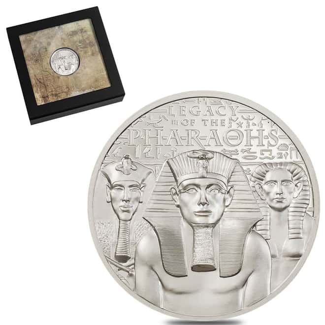 2022 Cook Islands 1 oz Platinum Legacy of the Pharaohs Coin .9995 Fine (w/Box & COA)