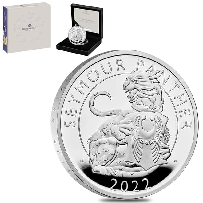 2022 GB 1 oz Proof Silver Tudor Beasts The Seymour Panther Coin