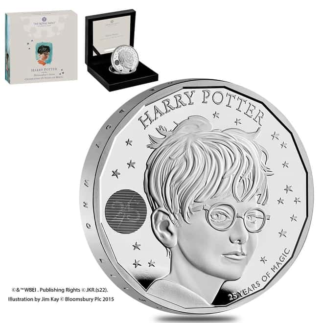 2022 Great Britain 1 oz Harry Potter Proof Silver Coin .999 Fine (w/Box & COA)