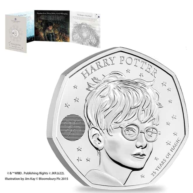 2022 Great Britain 8 gram Harry Potter Coin BU - 25 Years of Magic