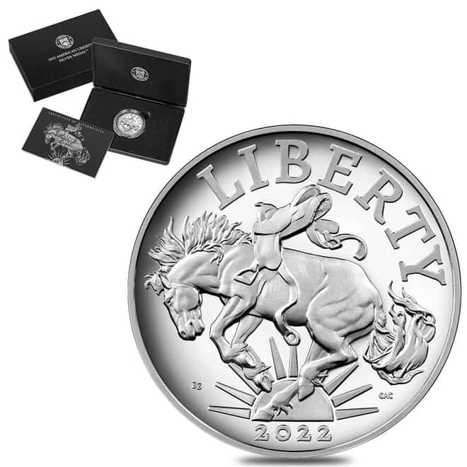 2022 P 1 oz American Liberty Proof Silver Medal (w/Box & COA)
