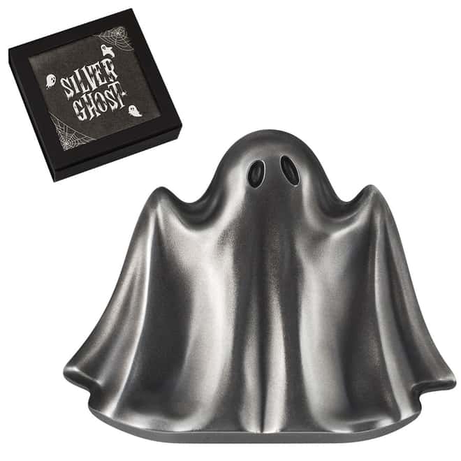 2022 Palau 1 oz Silver Charm - Ghost Shaped Silver Coin .999 Fine (w/Box & COA)