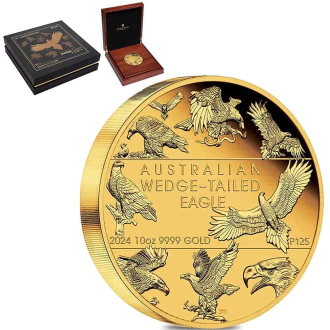 2024 10 oz Proof Gold Australian Wedge-Tailed Eagle Perth Mint Coin