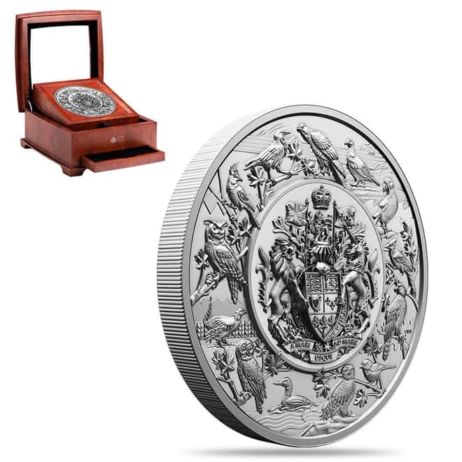 2024 Canada 5 Kilo Heraldic Landscape - Birds of Canada Silver Coin