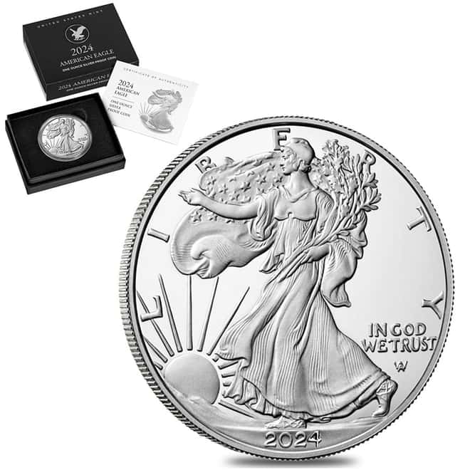 2024-S 1 oz Proof Silver American Eagle (w/Box & COA)