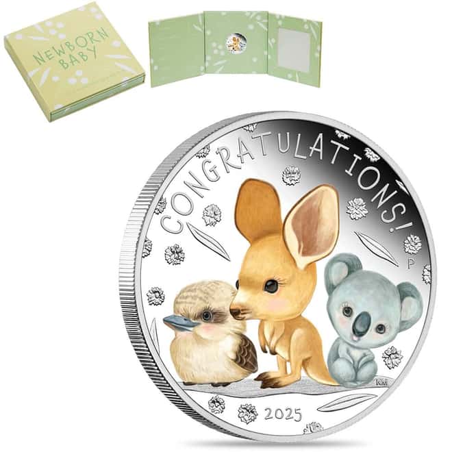 2025 1/2 oz Newborn Colorized Proof Silver Coin Perth Mint
