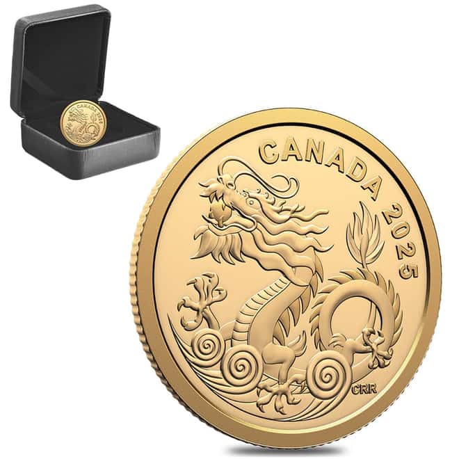 2025 Canada 1/20 oz Water Dragon Proof Gold Coin .9999 Fine