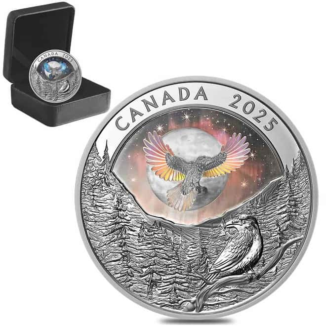 2025 Canada 1 oz Moon Sky - Raven Silver Coin .9999 Fine