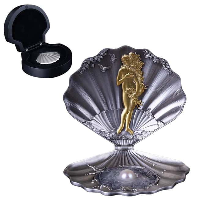 2025 Samoa 3 oz The Birth of Venus 3D Shaped Silver Coin