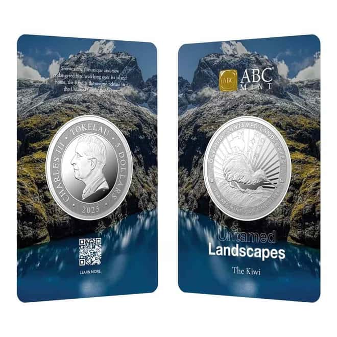 2025 Tokelau 1 oz Kiwi Untamed Landscapes Silver Coin (in Assay)