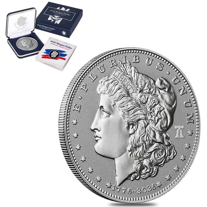 2026-P Morgan Silver Dollar Reverse Proof Coin .999 Fine (w/Box & COA)