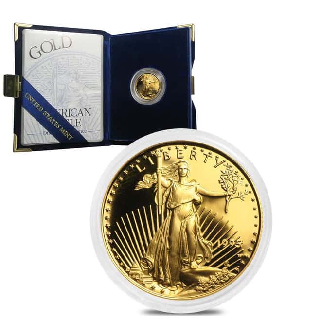1995-W 1/4 oz $10 Proof Gold American Eagle (w/Box & COA)