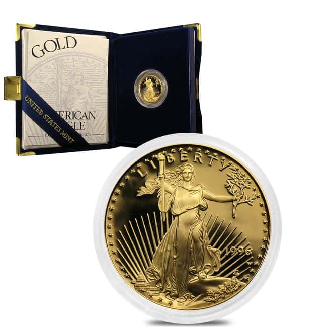 1996-W 1/4 oz $10 Proof Gold American Eagle (w/Box & COA)