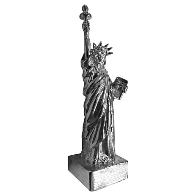 2 oz Statue of Liberty Cast Silver Bullion Exchanges .925 Silver Sterling (Antiqued)