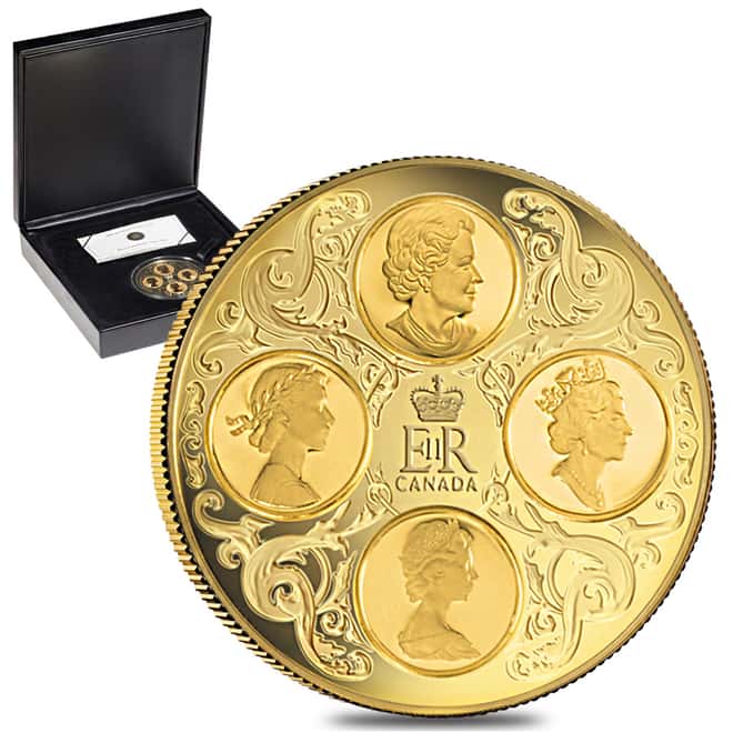 2004 Canada $300 Quadruple Cameo 60 gram 14 Karat Proof Gold Coin (w/Box & COA)