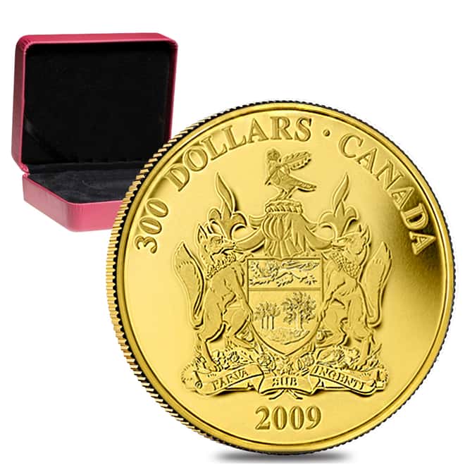 2009 Canada $300 Prince Edward Island Coat of Arms 60 gram 14 Karat Proof Gold Coin (w/Box & COA)