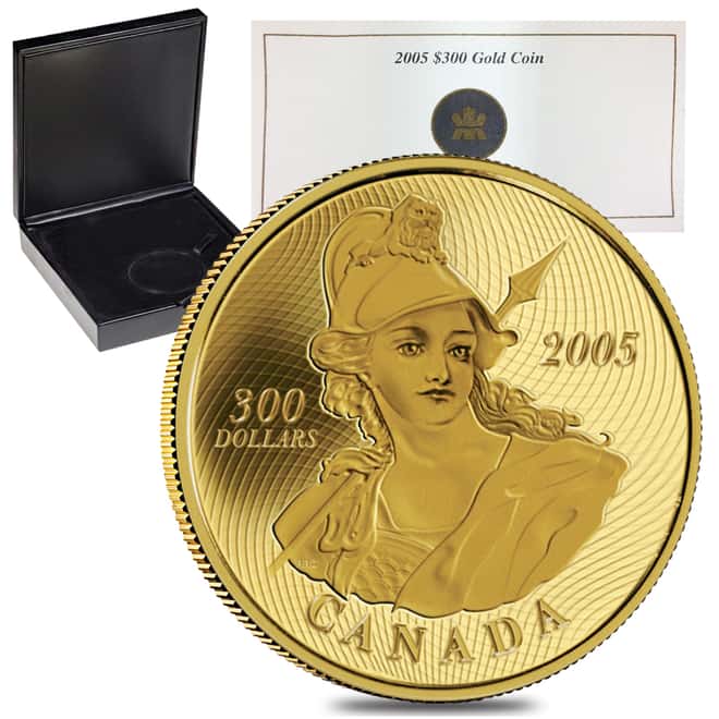 2005 Canada $300 Shinplaster 60 gram 14 Karat Proof Gold Coin (w/Box & COA)