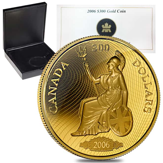 2006 Canada $300 Shinplaster 60 gram 14 Karat Proof Gold Coin (w/Box & COA)