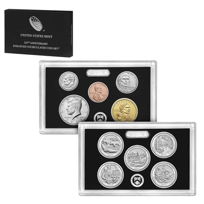 2017-S US Mint 225th Anniversary Enhanced Uncirculated 10-Coin Set (W/Box And COA)