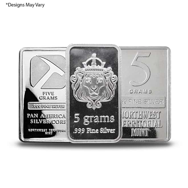 5 gram Generic Silver Bar .999 Fine
