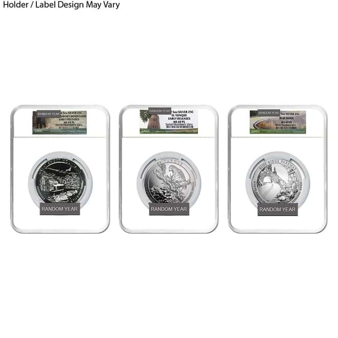 5 oz Silver America the Beautiful ATB NGC MS 69 PL (Random Year)