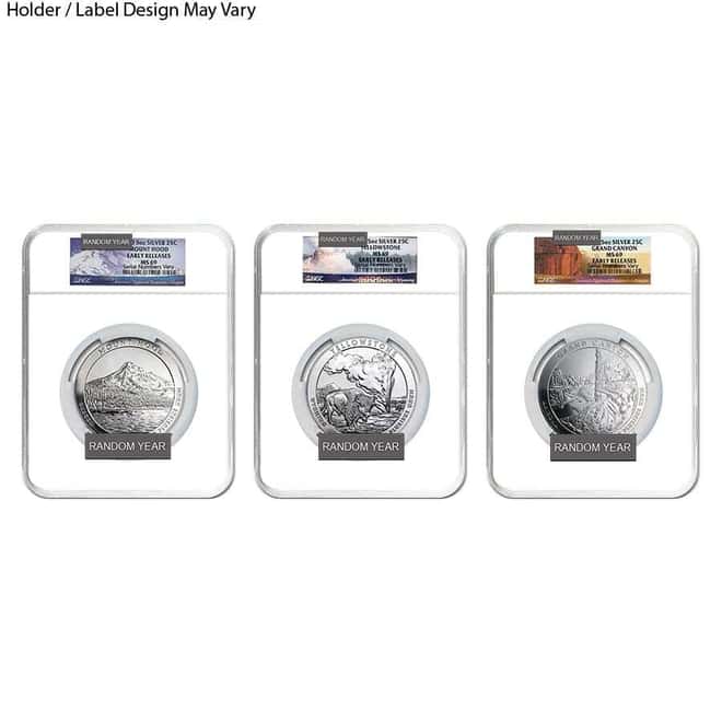 5 oz Silver America the Beautiful ATB NGC MS 69 (Random Year)