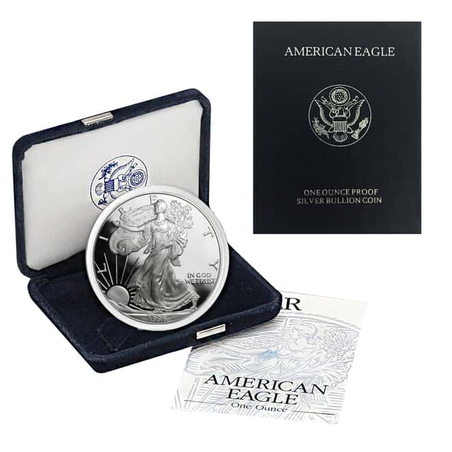 1996-P 1 oz Proof Silver American Eagle (w/Box & COA)