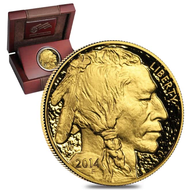 2014 W 1 oz $50 Proof Gold American Buffalo (w/Box & COA)