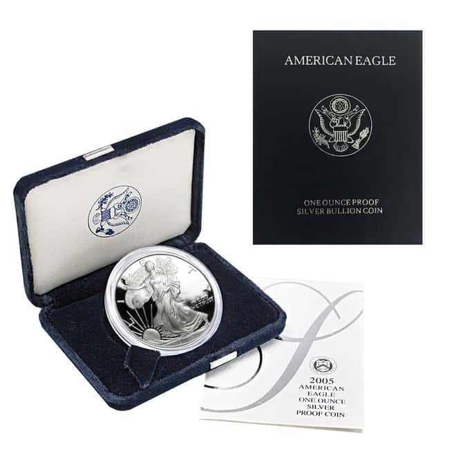 2005-W 1 oz Proof Silver American Eagle (w/Box & COA)