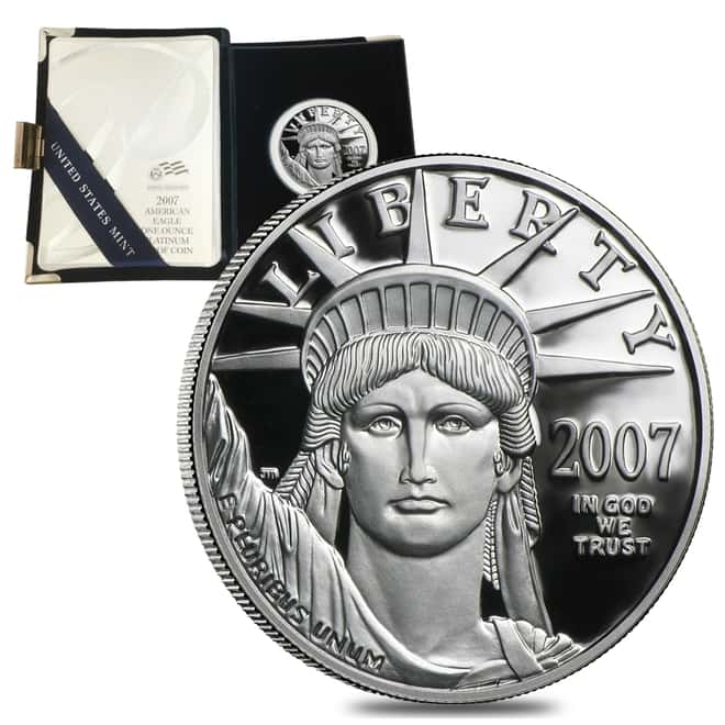 2007 W 1 oz Platinum American Eagle Proof Coin (w/Box & COA)