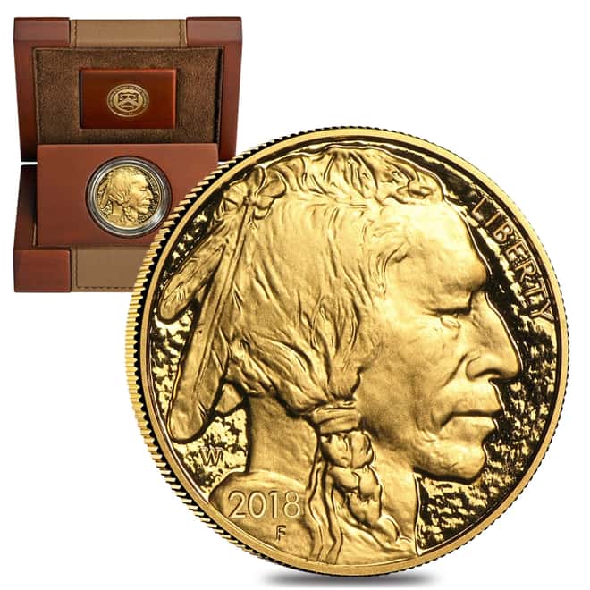 2018-W 1 oz $50 Proof Gold American Buffalo (w/Box & COA)