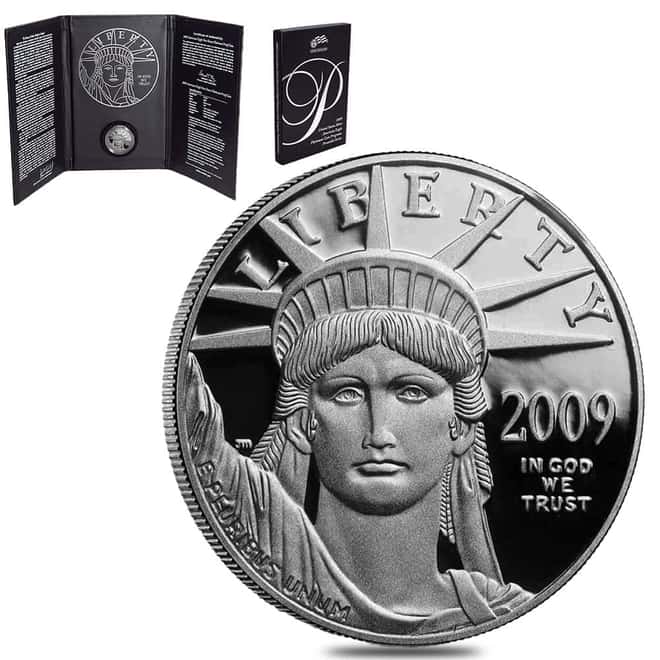 2009-W 1 oz $100 Proof Platinum American Eagle (w/Box & COA)