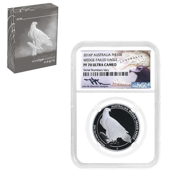 2016 1 oz Proof Platinum Australian Wedge-Tailed Eagle Perth Mint NGC PF 70 UCAM (John M. Mercanti)