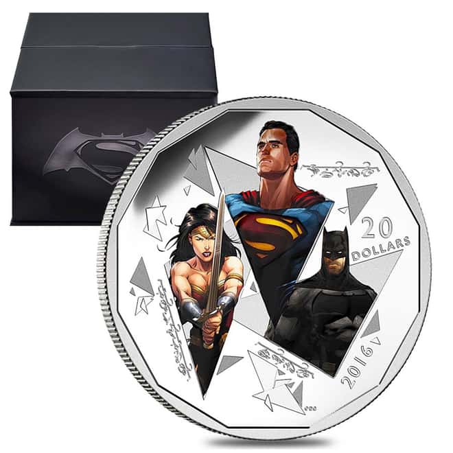 2016 Canada Proof 1 oz Silver $20 Batman v Superman: Dawn of Justice – The Trinity (w/Box & COA)