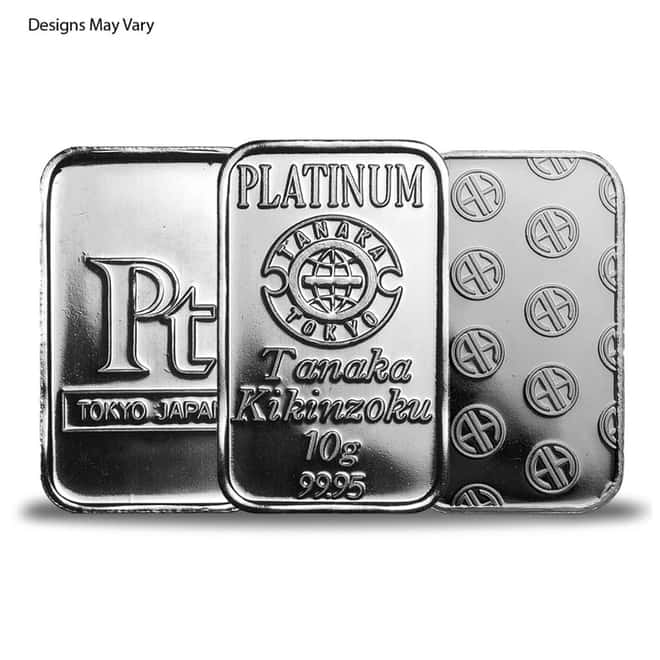 10 Gram Generic Platinum Bar .999+ Fine (Secondary Market)